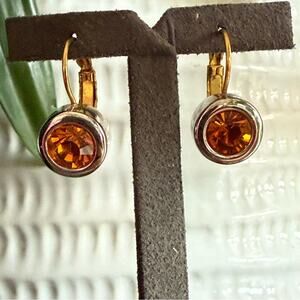 Joan Rivers Silver & Gold Tone Dangle Earrings